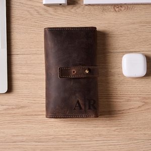 Superior Genuine Leather <b>Cable</b> Organizer Foldable Protection Multi-function Portable Cord Holder Wire Management Travel Tech - Product Image 3