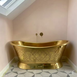 Grande baignoire en laiton faite à la main, baignoire autoportante de luxe pour spa, hôtel, villa et projets de décoration intérieure de salle de bain haut de gamme - Product Image 4