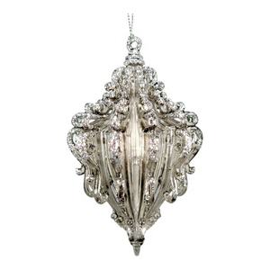 Christmas New Year Decoration Antique Gold Silver <b>Paint</b> Grey Glossy Black White Irrid Plated <b>Acrylic</b> 3D Filigree Finial Ornament - Product Image 4