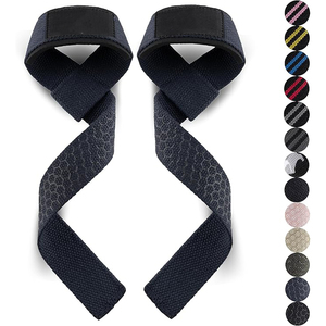 Green <b>Nylon</b> Lifting Straps Velcro Closure Anti <b>Slip</b> Unisex Gym Weightlifting Straps for Sale - Product Image 3
