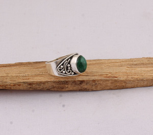 Pendientes de Malaquita Vintage al por Mayor, Pendientes Colgantes Antiguos de Plata de Ley 925, Joyería de Malaquita Verde Natural - Product Image 5