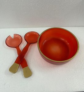 Ensaladera de Resina Pulida, Color Vibrante Decorativo, Elegante Tazón para Servir, Ecológico, Duradero, Pieza Moderna para la Mesa, Decoración del Hogar - Product Image 6