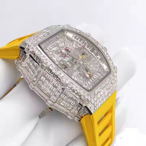 Reloj LOISTA de Lujo Personalizado, de Alta Calidad, con Moissanita y Cuarzo, de Acero Inoxidable de 20 mm, Unisex, con Incrustaciones de Diamantes, Económico y Moderno - Product Image 2