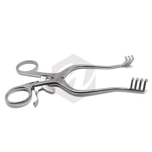 Écarteur Weitlaner 3x4 à pointes acérées, instrument chirurgical vétérinaire manuel en acier inoxydable allemand, certifié CE, auto-serrant - Product Image 2