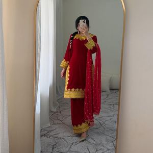 ชุดเดรสยาวแขนยาวสไตล์กุจิแบบวินเทจอัฟกันสำหรับผู้หญิง งานปักมือ ผ้าชีฟอง ปักลายละเอียด สไตล์ชนเผ่า - Product Image 6