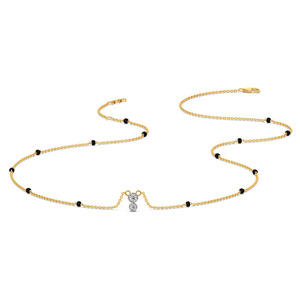 Colliers délicats à chaîne de diamants traditionnels sertis clos - Product Image 1