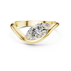 Anillo de Compromiso con Diamante Cultivado en Laboratorio de 1 Quilate, Corte Marquesa, Oro de 10k, Certificado IGI, G VS 1, Engaste de Bisel, para Uso Diario - Product Image 2