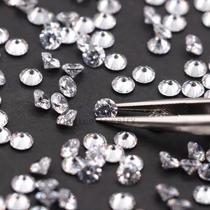 Diamantes sintéticos sueltos de corte brillante redondo, cultivados en laboratorio mediante HPHT, de 0.8 mm a 3.0 mm, color blanco EF, claridad VVS, para joyería. - Product Image 5