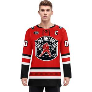 2025 maillot de Hockey en Polyester respirant personnalisé pour hommes femmes jeunes pour la pratique du Hockey sur glace uniformes d'équipe d'entraînement sportif - Product Image 4