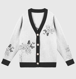 Cárdigan de punto transpirable con cuello en V para hombre, suéter ligero a rayas con botones frontales, estilo universitario, moda de otoño - Product Image 1