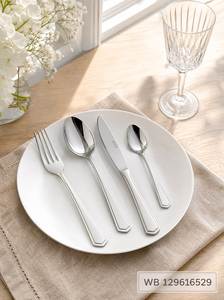 Ensemble de couverts en laiton de style vintage, motif royal, finition miroir, 6 pièces - Product Image 6