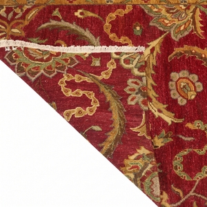 Tapis décoratif DECORDEC en laine écologique beige ivoire, antidérapant, à rayures fines horizontales irrégulières, moderne, tufté à la main, à poils épais - Product Image 5