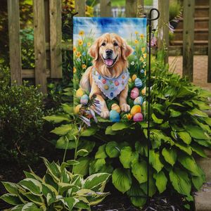 Golden Retriever Easter <b>Egg</b> Hunt <b>Decorative</b> Yard Flag Banner Multicolor Mailbox Patio Artwork for Garden Size for Lawn Signs - Product Image 2