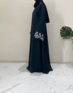 Kaftan Abaya Turc Fait Main Élégant et Respirant Anti-Plis, Manches Longues en Lin, Coupe Classique, Idéal pour la Prière de l'Aïd - Meilleure Vente - Product Image 3