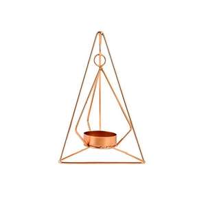 Portavelas Geométrico de Hierro para Velas de Té, Soporte Metálico Geométrico Colgante para Centro de Mesa, Decoración de Bodas y Fiestas - Product Image 1