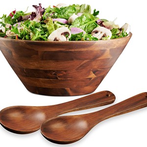 Best <b>Seller</b> Modern Disposable Mango Wood & Acacia Wood Salad Serving Bowls Handicraft Party Tableware Factory Wholesale Price - Product Image 3
