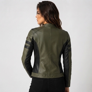Chaqueta de Cuero Personalizada para Mujer, Prenda Exterior Premium, Diseñada con Cuero Suave, Forro Cómodo - Product Image 2