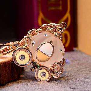 Llavero de aleación de zinc con forma 3D de carruaje de calabaza para mujer, monedero pequeño, bonito amuleto, regalo de Año Nuevo, decoraciones - Product Image 4