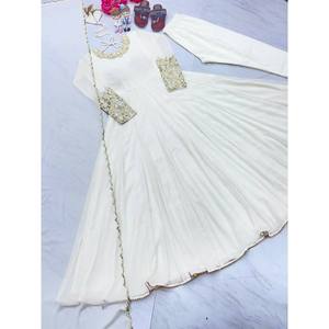 Robes de soirée, tenue de fête, robe Anarkali avec dupatta et bas pour les occasions spéciales - Product Image 4
