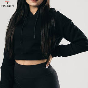 Hoodie court personnalisé pour femme – Sweat à capuche décontracté et oversize avec logo frontal, 100 % coton imperméable - Product Image 1