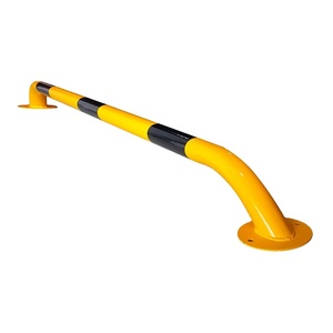Barrière de stationnement en plastique jaune 200x16cm pour véhicules - Product Image 1