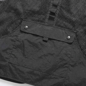 Black Multi Pocket Tactical <b>Utility</b> <b>Vest</b> | Zip Up Mesh Back Work <b>Vest</b>| Heavy Duty Sleeveless <b>Vest</b>| Custom OEM Manufacturer - Product Image 5