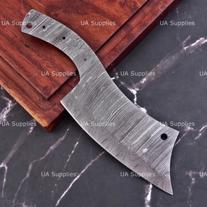 UA Supplies DIY Hoja de cuchillo de acero de Damasco tipo Drop Point, espesor de 0.5mm, filo recto, para EDC y cocina, OEM personalizable, Full Tang - Product Image 5