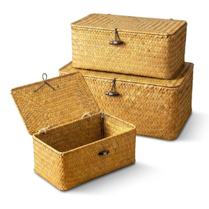 Boîtes cadeaux en jonc de mer au design unique, qualité supérieure, boîte en raphia, meilleures remises, prix bas, vente en gros directe - Product Image 3