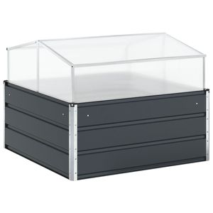 Jardinera de Acero Galvanizado Antracita de 39.37 X 39.37 X 30.31 cm para Jardines, Invernaderos y Habitaciones - Product Image 6