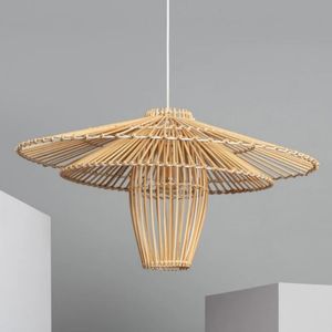 Luminaire suspendu en bambou tissé à la main pour salle à manger, îlot de cuisine, café et éclairage intérieur de la maison - Product Image 3