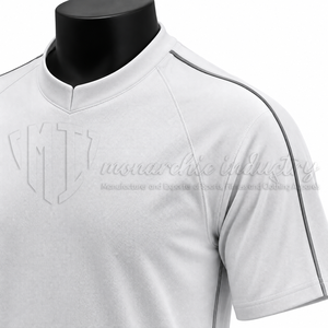 เสื้อฟุตบอลแขนสั้นสีขาวสำหรับผู้ชาย โพลีเอสเตอร์ 100% ระบายเหงื่อได้ดี แห้งเร็ว ทรงสปอร์ต คอกลม แบบสวม - Product Image 6