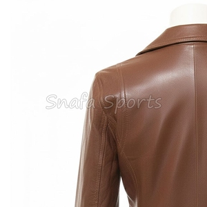 women <b>leather</b> coat <b>Jackets</b> adjustable waist design enhancing shape perfect for autumn <b>winter</b> wardrobe styling <b>Jackets</b> - Product Image 6
