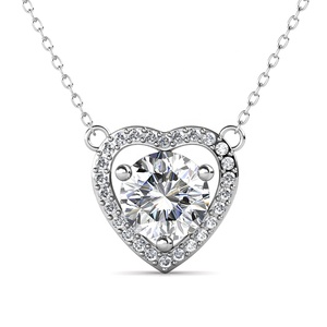 Collana con Pendente a Cuore in Argento Sterling 925 con Moissanite GRA da 1.0CT di Alta Qualità a Prezzo Accessibile Gioielli da Donna Destiny - Product Image 1