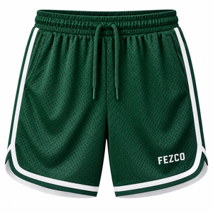 Shorts de basketball en mesh respirant pour hommes, style streetwear, pour la gym et le fitness, décontractés, sublimation, logo personnalisé, vente en gros - Product Image 4