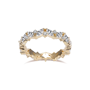 Women's Yellow Gold <b>Diamond</b> <b>Ring</b> Round Brilliant Cut G Color lab grownStone Classic Style Engagement Jewelry - Product Image 4