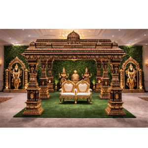 Mandapam Moderno del Sur de la India, Decoración Personalizada, Swarna Gopuram, Mandapam para Bodas, Fibra de Vidrio Ligera, DST EXPORTS - Product Image 1