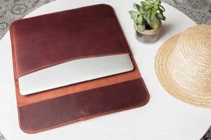 Business Genuine Leather <b>Laptop</b> <b>Sleeve</b> with Sling Design Waterproof Protective Case for Daily Use LS-0295 - Product Image 4