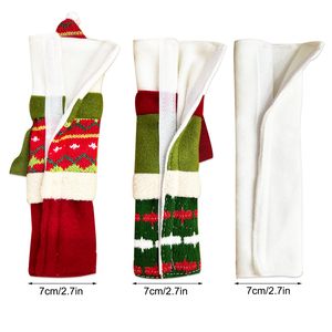 Housses de poignée de réfrigérateur Bonhomme de neige de Noël, décorations festives pour poignées d'appareils de cuisine, pour réfrigérateur, four à micro-ondes, décoration de fêtes - Product Image 3