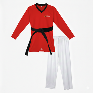 Dobok Profesional de Taekwondo 100% Algodón, Duradero, Transpirable, Ecológico, Manga Larga, Uniforme de Artes Marciales con Logotipo Frontal - Product Image 1