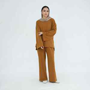 ชุดอาบายะห์สีน้ำเงินกรมท่าทันสมัยสำหรับสตรีมุสลิม ดีไซน์หรูหราแบบดูไบ เรียบร้อย สวมใส่ได้ทุกวัน น้ำหนักเบา ระบายอากาศได้ดี ยาวคลุมเท้า สไตล์ลำลอง - Product Image 1