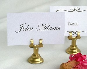 Gold Wedding <b>Table</b> Number Holders Place <b>Card</b> Holders Wedding Menu Holder Name <b>Card</b> Holders Classy Silver - Product Image 5