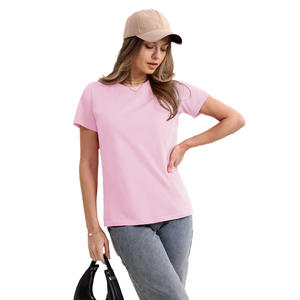 Camiseta Informal para Mujer, Estilo Moderno, Transpirable, de Algodón, para Verano, OEM ODM Disponible - Product Image 1