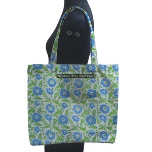 Bolso de mano de buena calidad Lujoso estampado de bloques Hecho a mano Shopper Weekend Square Tote Bag Elegante lavable a máquina Bloque de moda Impreso - Product Image 1