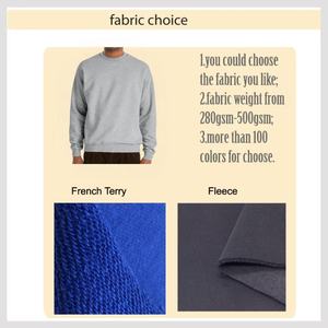 OEM Blank French Terry Fleece Crewneck Oversized Custom Sweatshirt 100% Cotton Drop Shoulder Luxury <b>Men</b> Sweatshirt - Product Image 4