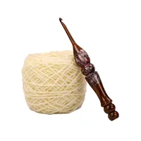 Crochet de luxe en fil fait main 3mm-15mm 20cm ovale, finition lisse, poignée ergonomique, Art Empire Exports OEM ODM, approvisionnement en gros