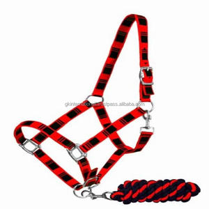 Cabecera de caballo Cabestro de nylon ajustable personalizado Cabestro de caballo Tira fuerte Correas de nylon con caballo Halter ajustable - Product Image 6