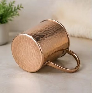 Handmade pure copper mug Premium copper <b>beer</b> cup Durable copper cocktail cup Daily use copper tea cup - Product Image 1