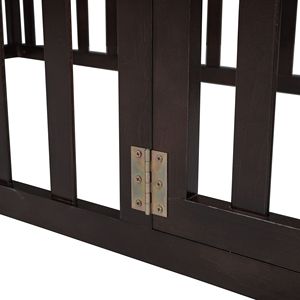 Letto a pavimento in legno di noce per bambini, misura Twin, con recinzione e porta (Vecchio SKU WF289661AAL) - Product Image 6