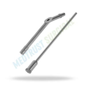 Tube d'aspiration conique en acier inoxydable, canule d'aspiration chirurgicale avec poignée pour les procédures d'aspiration en microchirurgie ORL - Product Image 3