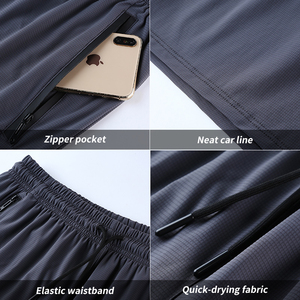 Pantalones Cortos Bermuda de Lona para Hombre, Estilo Urbano, Ecológicos, 100% Poliéster, Cintura Media Elástica, Diseño Liso con Bolsillos - Product Image 6